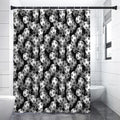 Black And White Soccer Ball Print Premium Shower Curtain