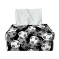 Black And White Soccer Ball Print Rectangle Tissue Box Cover