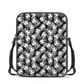 Black And White Soccer Ball Print Rectangular Crossbody Bag