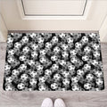 Black And White Soccer Ball Print Rubber Doormat