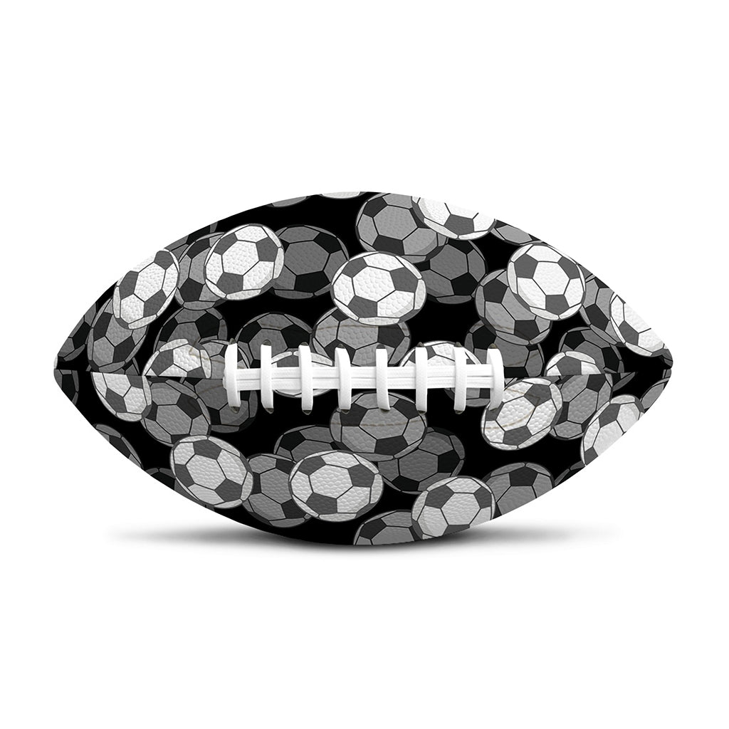Black And White Soccer Ball Print Rugby Ball