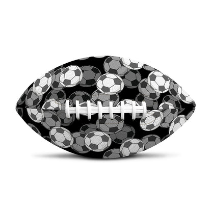 Black And White Soccer Ball Print Rugby Ball