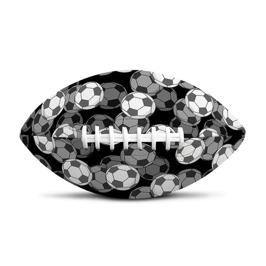Black And White Soccer Ball Print Rugby Ball