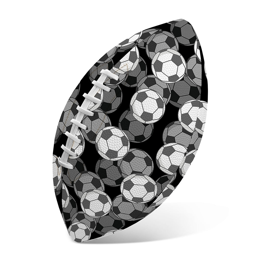Black And White Soccer Ball Print Rugby Ball