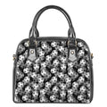 Black And White Soccer Ball Print Shoulder Handbag
