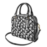 Black And White Soccer Ball Print Shoulder Handbag