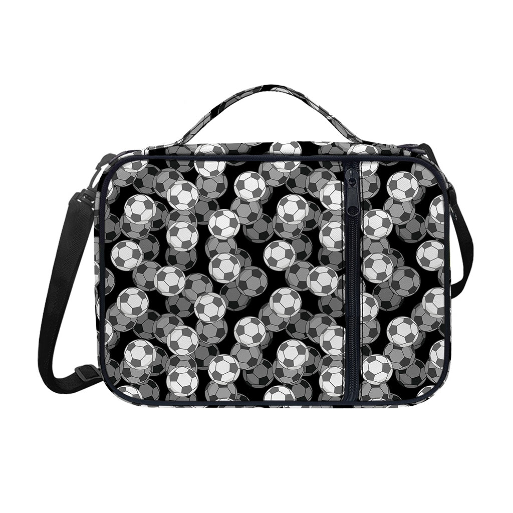 Black And White Soccer Ball Print Shoulder Strap Bible Bag