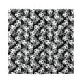 Black And White Soccer Ball Print Silk Bandana