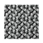 Black And White Soccer Ball Print Silk Bandana