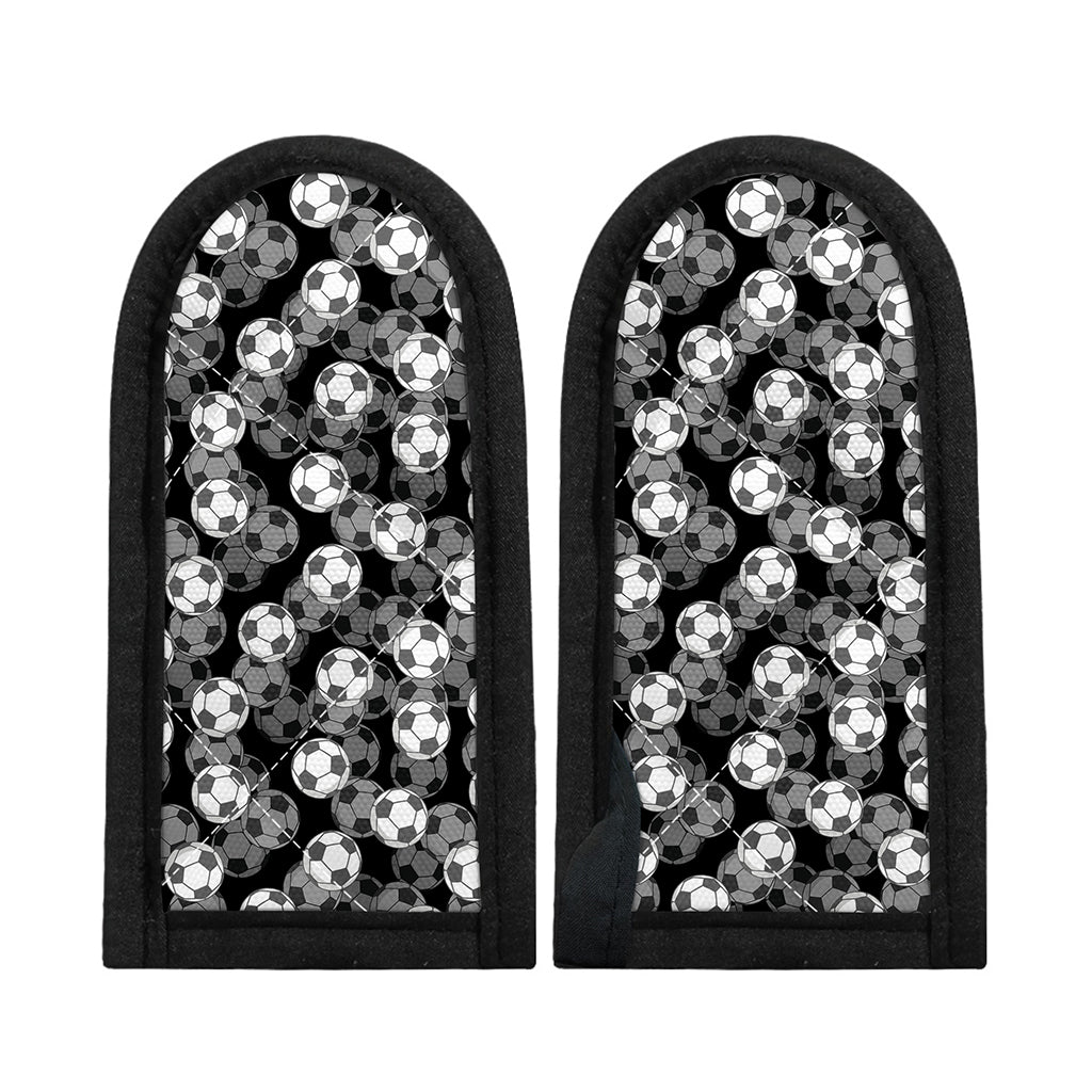 Black And White Soccer Ball Print Skillet Handle Cover