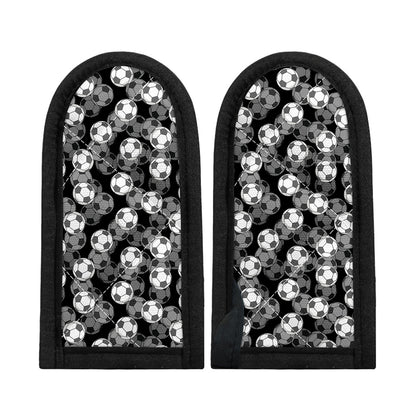 Black And White Soccer Ball Print Skillet Handle Cover