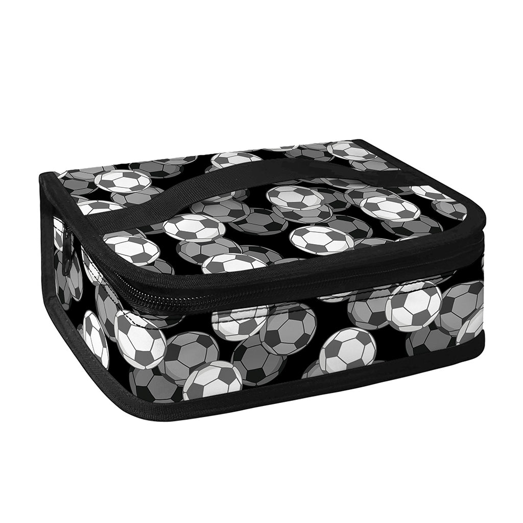 Black And White Soccer Ball Print Small Lunch Bag