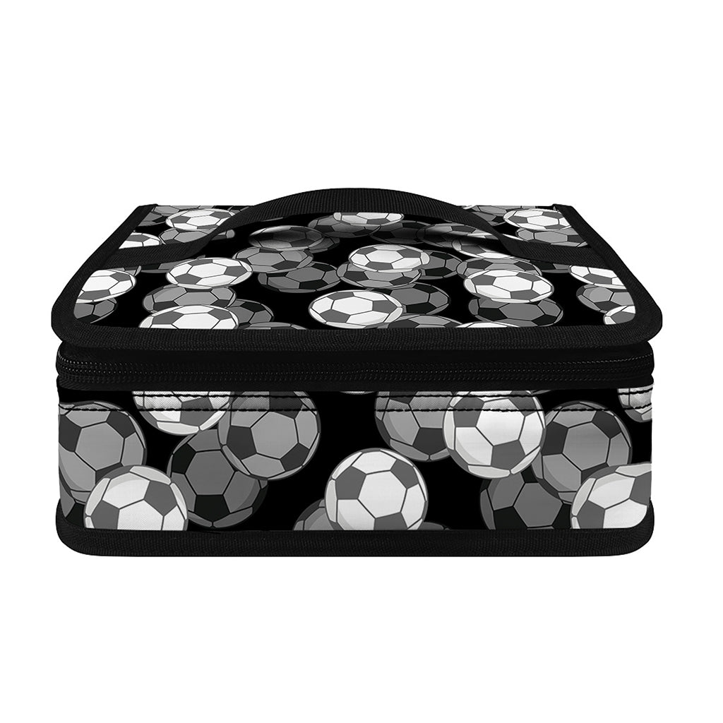 Black And White Soccer Ball Print Small Lunch Bag