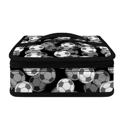 Black And White Soccer Ball Print Small Lunch Bag