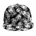 Black And White Soccer Ball Print Snapback Cap