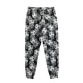 Black And White Soccer Ball Print Sweatpants