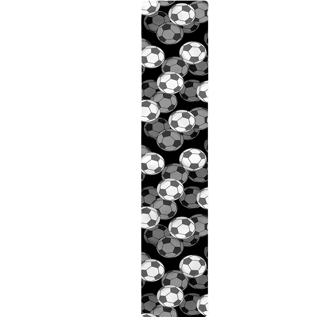 Black And White Soccer Ball Print Table Runner