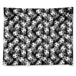 Black And White Soccer Ball Print Tapestry