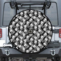 Black And White Soccer Ball Print Tire Cover With Camera Hole