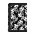 Black And White Soccer Ball Print Trifold Wallet