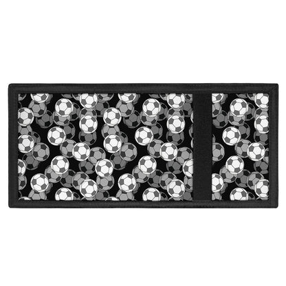 Black And White Soccer Ball Print Trifold Wallet