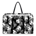 Black And White Soccer Ball Print Utility Tote Bag