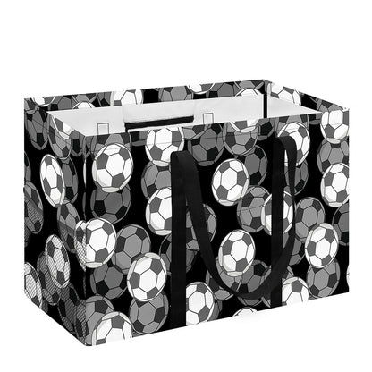 Black And White Soccer Ball Print Utility Tote Bag