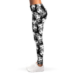Black And White Soccer Ball Print Women's Leggings