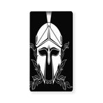 Black And White Spartan Helmet Print Baby Crib Sheet