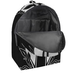 Black And White Spartan Helmet Print Backpack