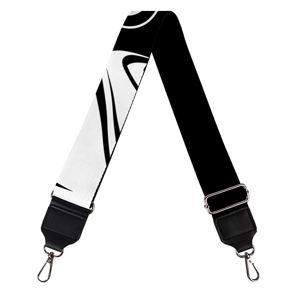 Black And White Spartan Helmet Print Bag Strap