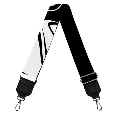 Black And White Spartan Helmet Print Bag Strap