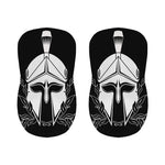 Black And White Spartan Helmet Print Bar Stool Covers