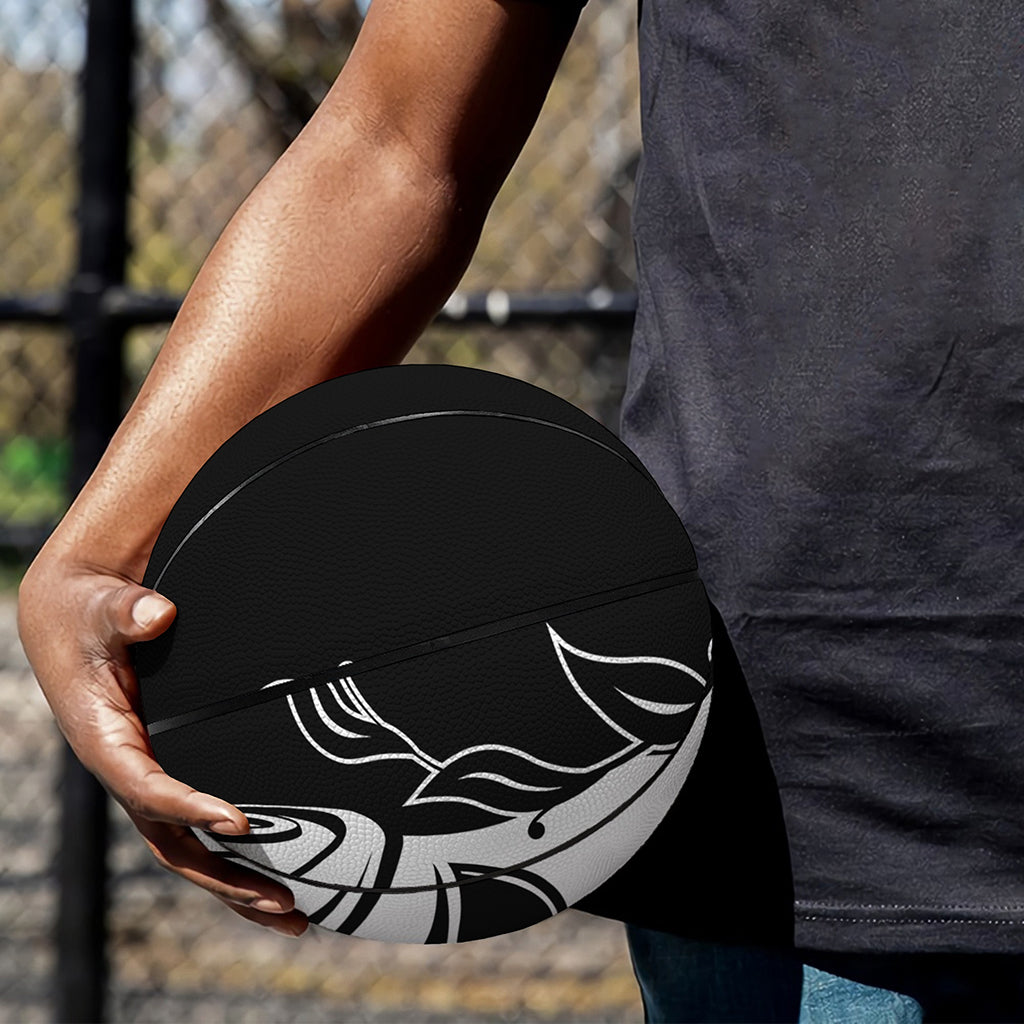 Black And White Spartan Helmet Print Basketball