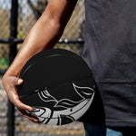 Black And White Spartan Helmet Print Basketball