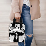 Black And White Spartan Helmet Print Bible Tote Bag