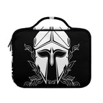Black And White Spartan Helmet Print Briefcase Bible Bag