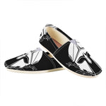 Black And White Spartan Helmet Print Casual Shoes