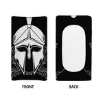 Black And White Spartan Helmet Print Changing Pad Cover