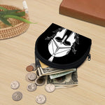 Black And White Spartan Helmet Print Coin Purse