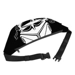 Black And White Spartan Helmet Print Fanny Pack