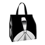 Black And White Spartan Helmet Print Insulated Lunch Tote