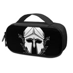 Black And White Spartan Helmet Print Insulin Cooler Travel Case