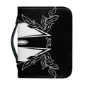 Black And White Spartan Helmet Print Leather Bible Cover