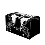 Black And White Spartan Helmet Print Leather Tissue Box Cover