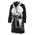 Black And White Spartan Helmet Print Men's Bathrobe