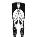 Black And White Spartan Helmet Print Men's Leggings