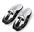 Black And White Spartan Helmet Print Mesh Casual Shoes