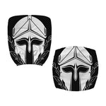Black And White Spartan Helmet Print Office Chair Cover