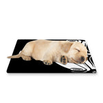 Black And White Spartan Helmet Print Pet Cooling Mat Cover